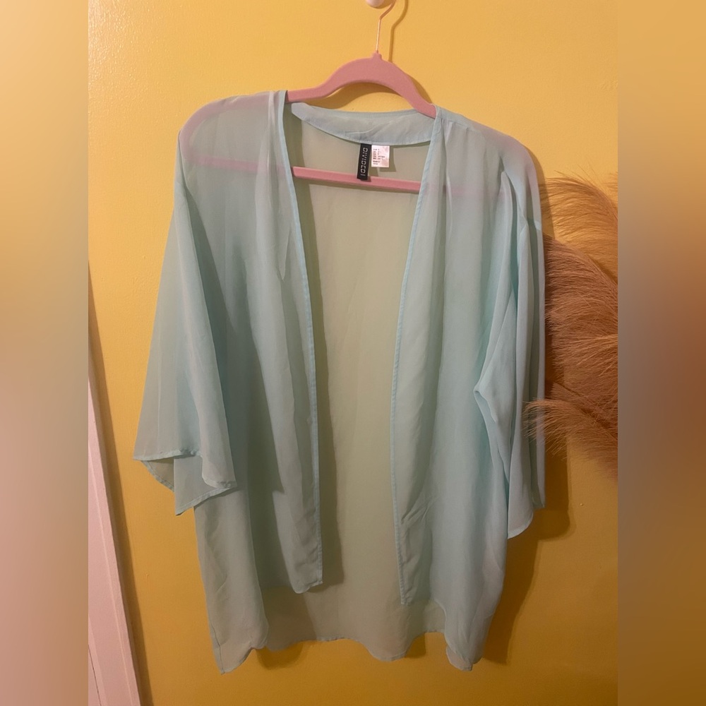 H&M Sheer Pastel Kimono Cardigan